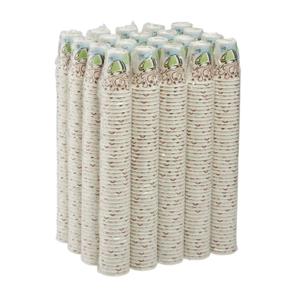 Dixie® PerfecTouch® 8 Oz Insulated Paper Hot Coffee Cups By GP Pro, Fit Small Lids, Coffee Haze, 1,000 Cups/Case thumbnail 4