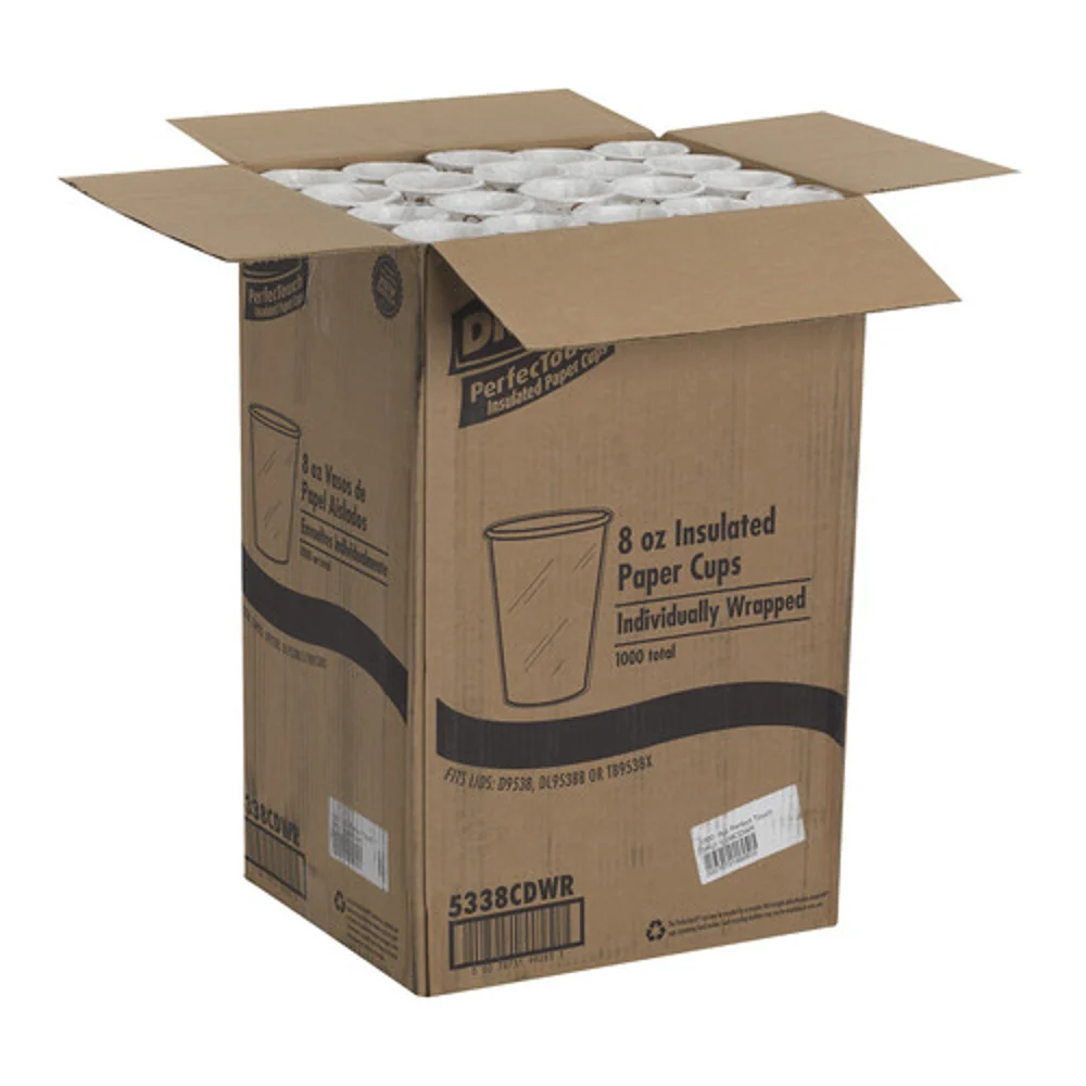 Dixie® PerfecTouch®, Coffee Haze, Wrapped Insulated Paper Hot Coffee Cups, 8 Oz., 1000/Cs thumbnail 3