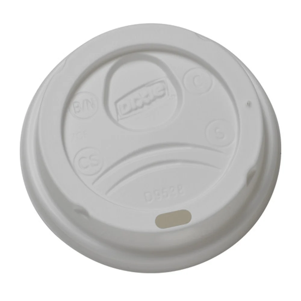 Dixie® Dome Plastic Hot Cup Lids By GP Pro (Georgia-Pacific), Small, White, 1,000 Lids Per Case
