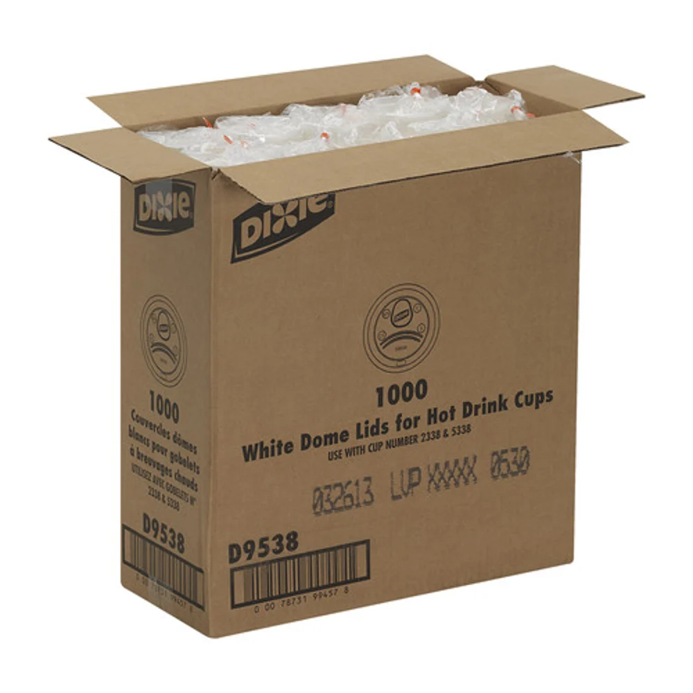 Dixie® Dome Plastic Hot Cup Lids By GP Pro (Georgia-Pacific), Small, White, 1,000 Lids Per Case thumbnail 4