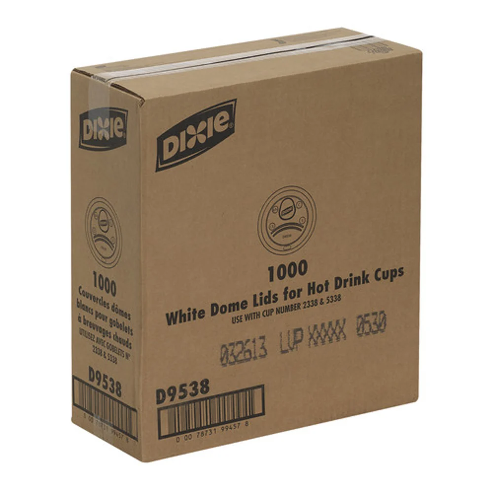 Dixie® Dome Plastic Hot Cup Lids By GP Pro (Georgia-Pacific), Small, White, 1,000 Lids Per Case thumbnail 5