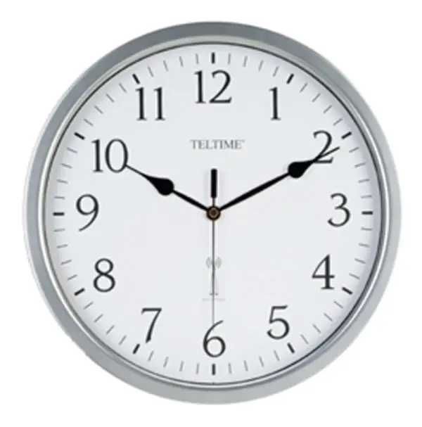 12″ Radio Controlled Commercial Wall Clock, Aluminum