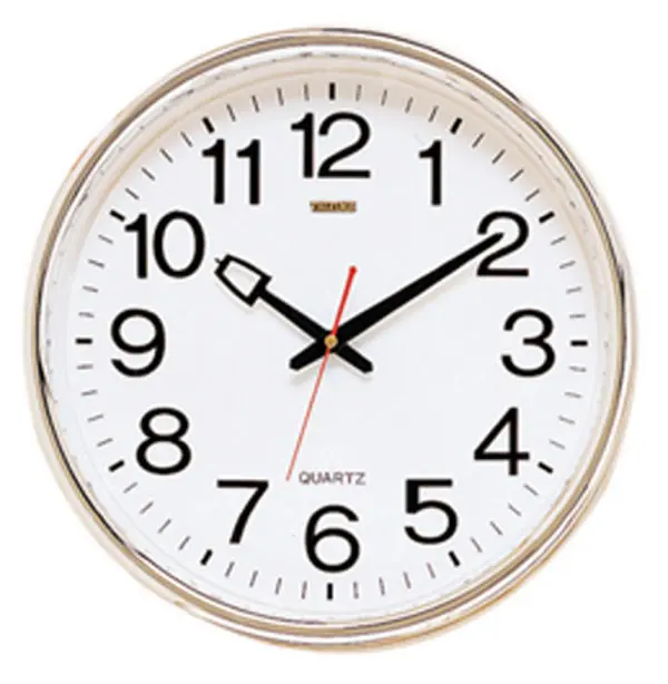 15″ Commercial Wall Clock, Chrome Plated