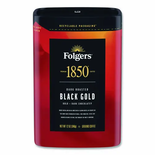 1850 Black Gold Roast Ground Coffee, 12 oz Canister