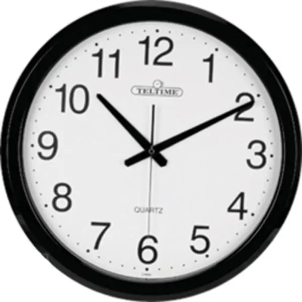 18″ Commercial Wall Clock, Black