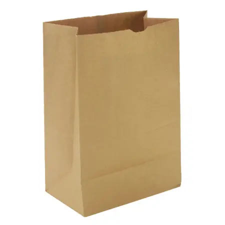 1/6 Bbl 40/40 Natural Kraft Grocery Bags - 400/Bundle