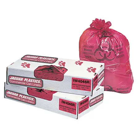 24x23 Red Infectious Waste Bag 1.3 mil, 500/Case