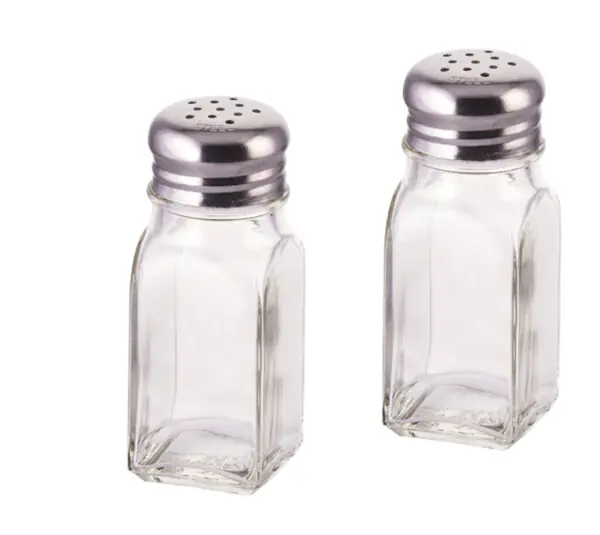 2 oz. Square Salt & Pepper Set – Wide Opening