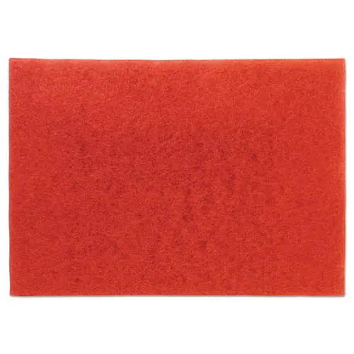3M™ Low-Speed Buffer Floor Pads 5100, Red, 28" x 14", 10/Carton