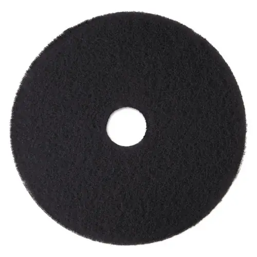3M™ Low-Speed High Productivity Floor Pads 7300, 15" Diameter, Black, 5/Carton