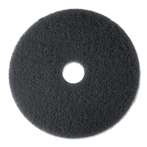 3M™ Low-Speed High Productivity Floor Pads 7300, 17" Diameter, Black, 5/Carton