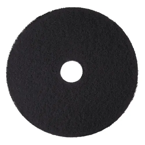 3M™ Low-Speed High Productivity Floor Pads 7300, 18" Diameter, Black, 5/Carton
