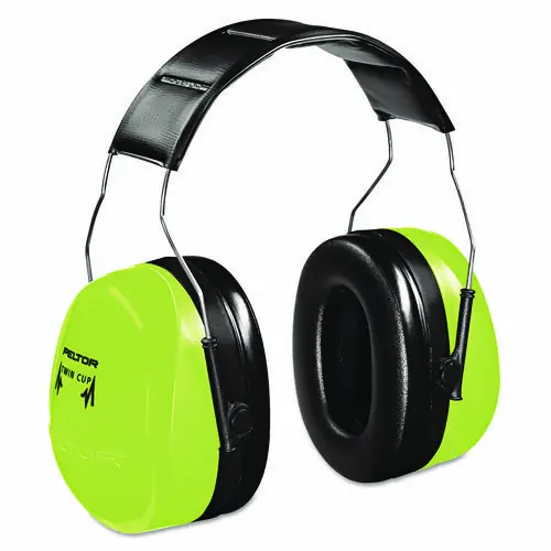3M™ Peltor Optime 105 Hi-Viz Earmuffs, 30 dB NRR, Hi-Viz Green