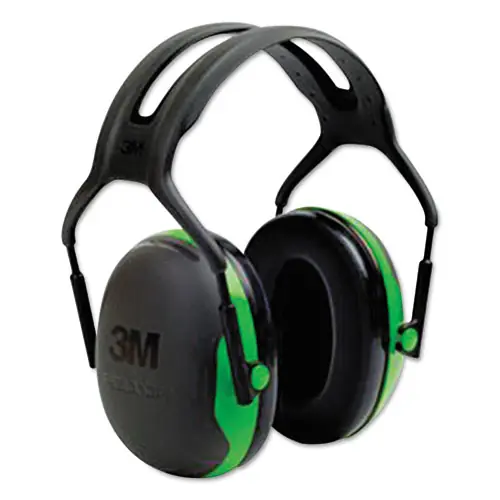 3M™ PELTOR X Series Earmuffs, Model X1A, 22 dB NRR, Black/Green