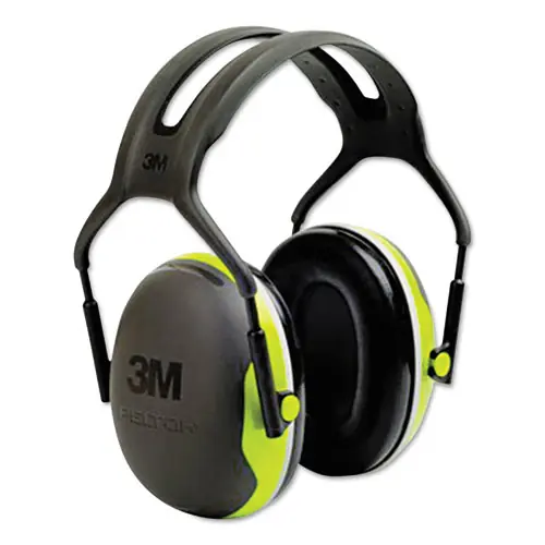 3M™ PELTOR X Series Earmuffs, Model X4A, 27 dB NRR, Black/Chartreuse