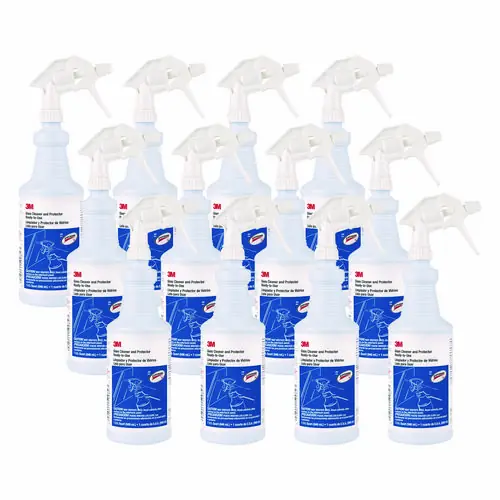 3M™ Ready-to-Use Glass Cleaner with Scotchgard, Apple Scent, 32 oz Spray Bottle, 12/Carton