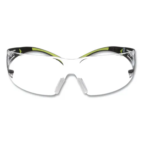 3M™ SecureFIt Protective Eyewear, 400 Series, Green Plastic Frame, Clear Polycarbonate Lens