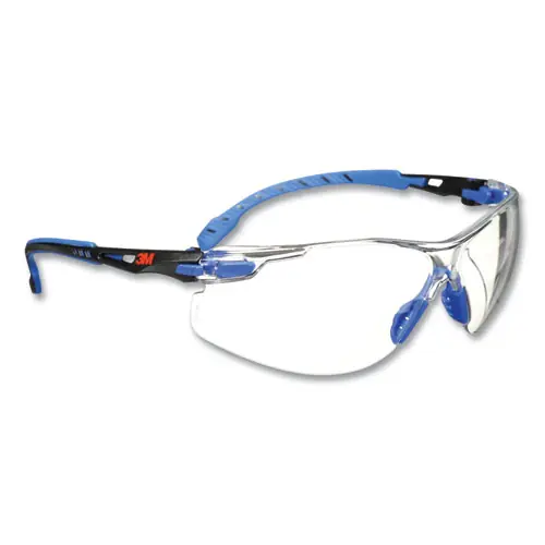 3M™ Solus 1000 Series Safety Glasses, Blue Plastic Frame, Clear Polycarbonate Lens