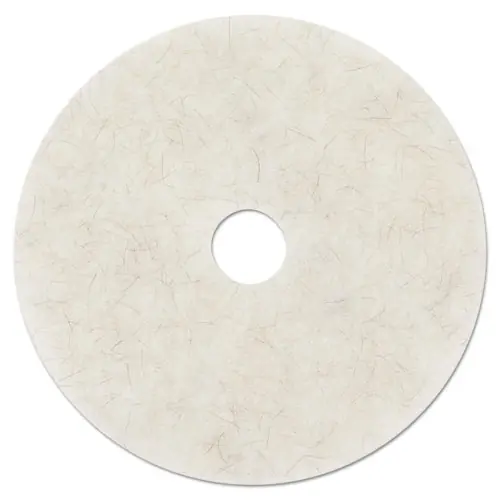 3M™ Ultra High-Speed Natural Blend Floor Burnishing Pads 3300, 20" Diameter, White, 5/Carton