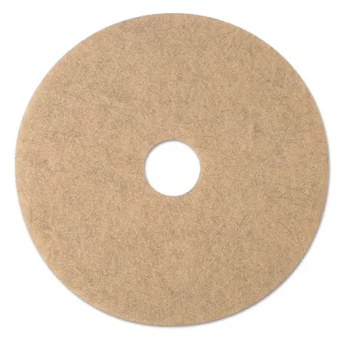 3M™ Ultra High-Speed Natural Blend Floor Burnishing Pads 3500, 20" Diameter, Tan, 5/Carton