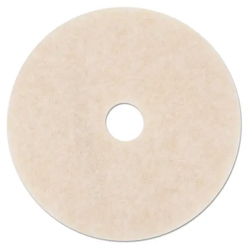 3M™ Ultra High-Speed TopLine Floor Burnishing Pads 3200, 20" Diameter, White/Amber, 5/Carton
