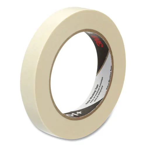 3M™ Value Masking Tape 101+, 3" Core, 0.70" x 60 yds, Tan, 12/Pack