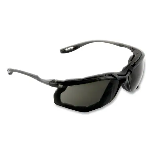3M™ Virtua CCS Protective Eyewear with Foam Gasket, Black/Gray Frame, Gray Polycarbonate Lens