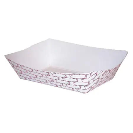 40 6oz Red Weave Food Tray (1000)