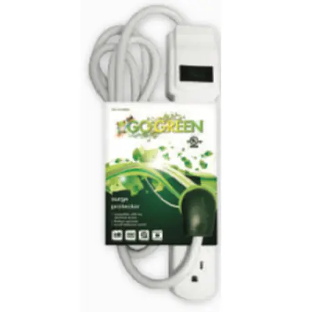 6 FT Power Strip Surge Protector – White