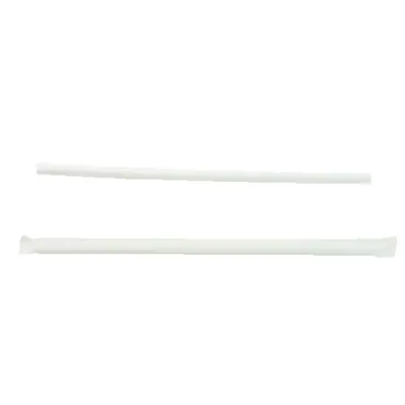 7.625" Wrapped Flexible Jumbo Straws, White, 24 Boxes/Case (400/Box)