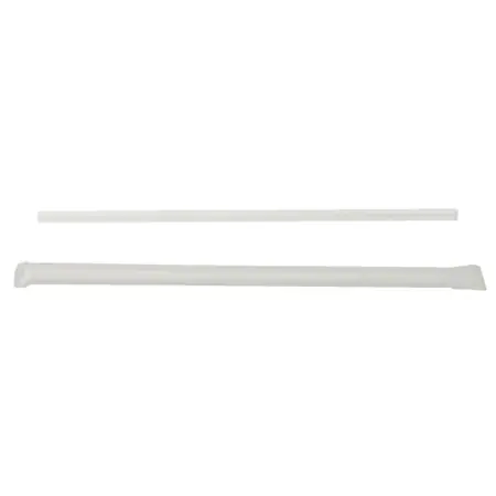 7.75" Wrapped Translucent Jumbo Straws, 24 Packs of 500