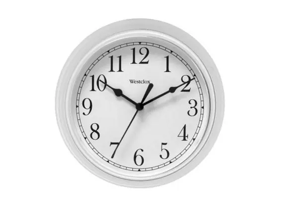 9″ Wall Clock – White 6/CS