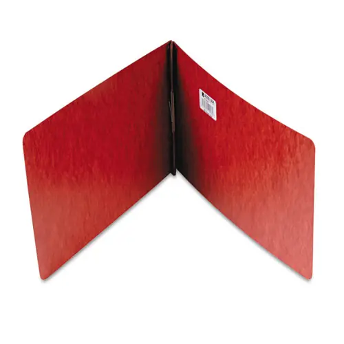 ACCO Pressboard Report Cover with Tyvek Reinforced Hinge, Two-Piece Prong Fastener, 2" Capacity, 8.5 x 14, Red/Red