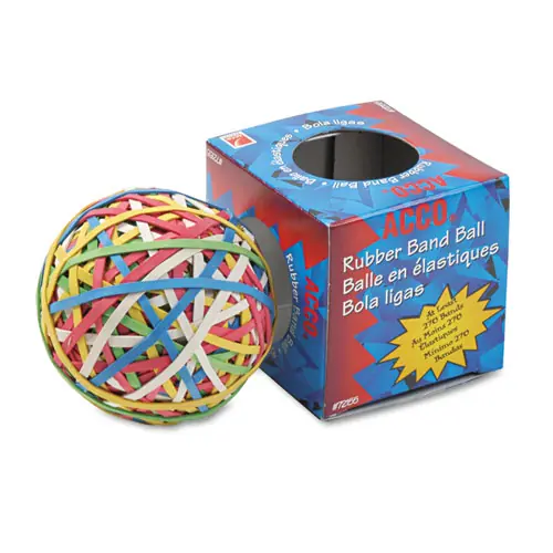 ACCO Rubber Band Ball, Size 34, Assorted Colors, 270/Pack