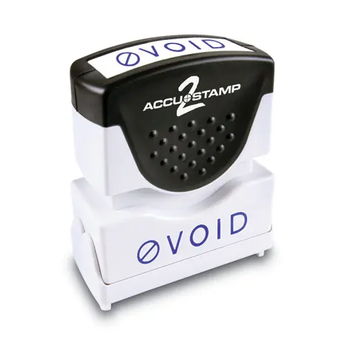ACCUSTAMP2® Pre-Inked Shutter Stamp, Blue, VOID
