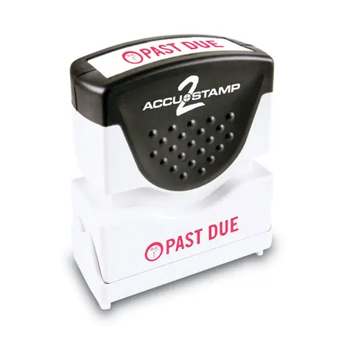 ACCUSTAMP2® Pre-Inked Shutter Stamp, Red, PAST DUE
