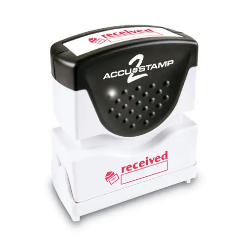 ACCUSTAMP2® Pre-Inked Shutter Stamp, Red, RECEIVED, 1.63 x 0.5