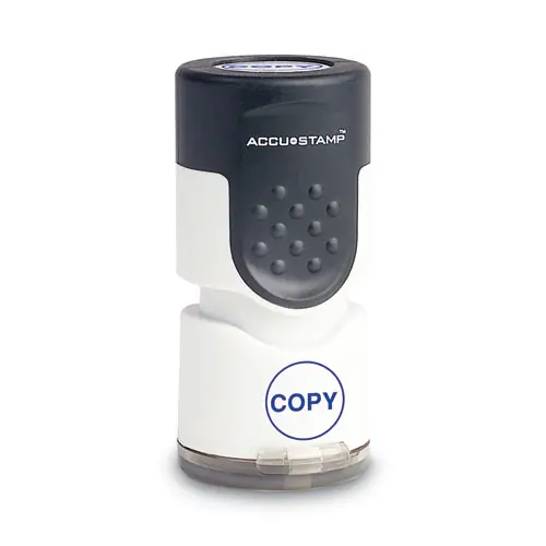 ACCUSTAMP® Pre-Inked Round Stamp, COPY, 0.63" dia, Blue