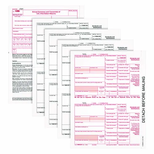 Adams® 4-Part 1099-DIV Tax Forms with Tax Forms Helper, Fiscal Year: 2024, 24 Forms Total