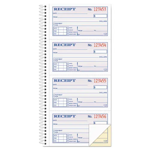 Adams® Multipart Money/Rent Receipt Book