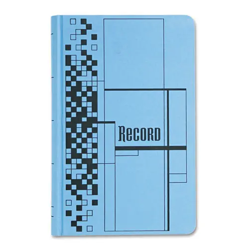 Adams® Record Ledger Book, Record-Style Rule, Blue Cover, 500 Sheets