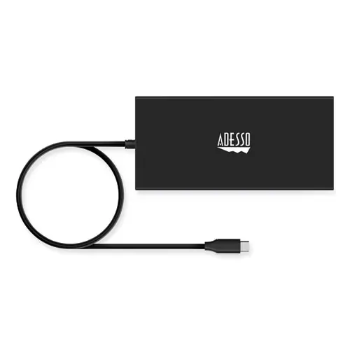 Adesso 12-in-1 USB-C Multi-Port TAA Compliant Docking Station, Black