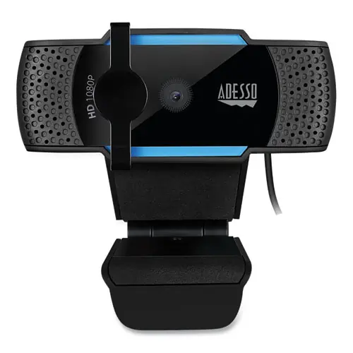 Adesso CyberTrack H5 1080P HD USB AutoFocus Webcam with Microphone, Black