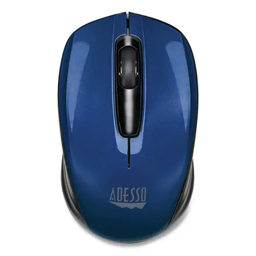 Adesso iMouse S50 Wireless Mini Mouse, Wireless, 2.4 GHz, 33 ft Range, Blue