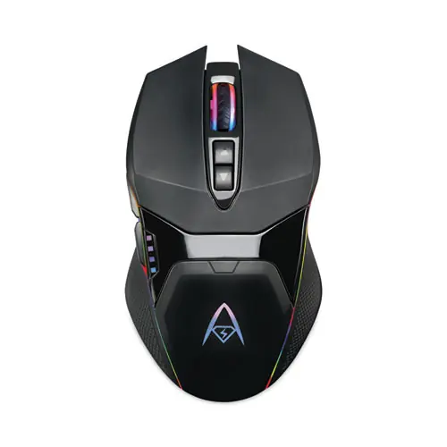 Adesso iMouse X50 Series Gaming Mouse with Charging Cradle, 2.4 GHz Frequency, 33 ft Wireless Range, Ambidextrous, Black