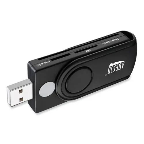 Adesso SCR-200 Smart Card Reader, USB