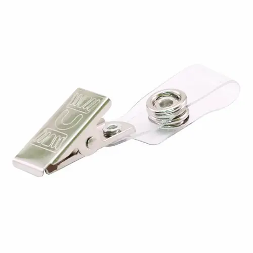 Advantus Badge Straps with Clips, Clear, 25/Pack