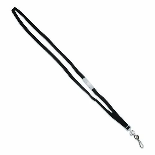 Advantus Deluxe Safety Lanyards, Metal J-Hook Style, 36" Long, Black, 24/Box
