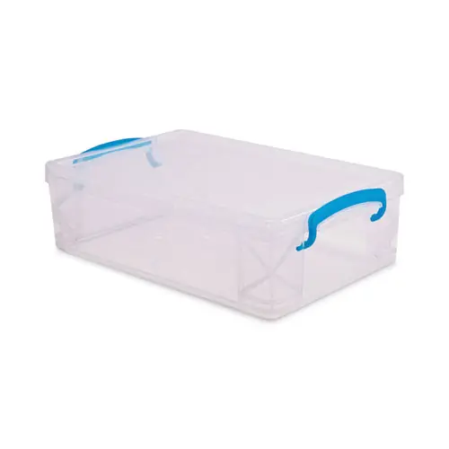 Advantus Super Stacker Large Pencil Box, Clear, 9" x 5.5" x 2.62"
