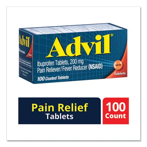 Advil® Ibuprofen Pain Reliever Tablets, 100 Count
